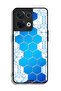 Oppo Reno8 5G Protective Case Cover Honeycomb Hexagon Icon Networks - 2