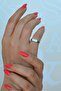 Little Finger Ring Quadrilateral Model with Zircon Stone - 5