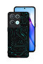 غطاء حماية لهاتف Oppo Reno8 Pro 5G دوائر فنية رقمية بسيطة شاشات متعددة