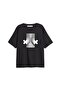 Send Nudes Printed Relaxed Fit Black Women's Tshirt