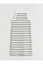 Crew Neck Striped Girl's Dress - 4