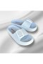 Single Buckle White Women's Ultrasoft Sole Beach Pool Daily Slippers - 2