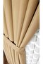 Linen Textured Camel Hair Board Background Curtain Luxury Heavyweight Tek Wing 1/3 Tight Pleated Solid Color - 2