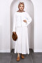 Ecru Kimono Skirt Set with Tie Front - 2