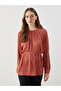 Nevavm Women's Textured Tunic with Oval Collar and Contrast - 3