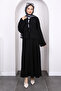 Black Tie Front Kimono Skirt Suit - 2