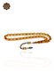 Transparent Yellow Capsule Cut Silver Tassel Fire Amber Prayer Beads 201024408 - 2