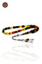 Moire Yellow Black Capsule Cut Silver Tassel Fire Amber Prayer Beads 201024419 - 2
