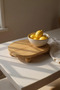 Bamboo Round Presentation Plate Cake Cake Serving Stand Wooden Decorative Ball Footed - 2