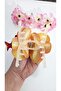 Orchid Flower Pearl Latch Buckle 10 cm Double Sided 1 Piece - 3