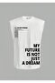 Unisex I'M Not Average Printed Sportsman Crew Neck Sleeveless Tshirt