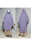 Full Length Sandy Souffle Khimar Hijab Scarf Lilac - 4