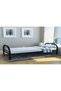 Stili Round Design Solid Metal Steel Base Single Bed with Ortho Medical Mattress L190 x W90 x H75 cm