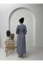 Gray Tie Detail Dress Set - 5