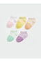 Color Blocked Baby Girl Booties Socks 5 Pack