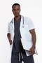 Terikoton (Thin Fabric) Jacket Length, Short Sleeve, Male Pharmacist, Doctor, Nurse, Teacher Apron