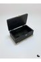Natural Wooden Moire Jewelry Box Wooden Storage Box (White Pine) (Anthracite) (Length: 20cm Width: 12cm Load: 8cm)