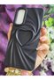 Samsung Galaxy A24 Compatible 3D Heart Black Silicone Case - 3