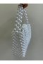 Women's Handbag Suitable for All Uses with Pearl Detail and Pearl Strap - 4
