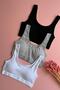 Light Trace |   Camisole 3-Piece Padded Cotton White Color Strap Women's Bra-Undershirt - 3