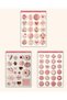 Set of 6 Pink Vintage Themed Stickers–12X17 cm | For Bullet Journal,Scrapbook,Agenda and Planner - 2