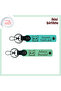 Friendly Stylish Souvenir That Strengthens Your Relationship, Cat Themed Keychain X2, Turquoise-Light Green