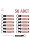 Special Production Gift Name Written Keychain for Airline Sector, Set of 58, Powder & Gray