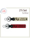 Heart Foot Themed Leather Set, Milk Brown-Red, the Most Beautiful Souvenir That Can Be Kept after Birth