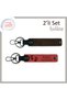 The First Souvenir of Being a Mother-Father, Personal Keychain Set with Heart and Foot Motif, Dark Brown-Pomegranate Flower