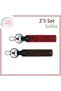 Cute Souvenir for Joining the Family, Heart Foot Motif Leather Set, Red-Dark Brown