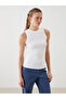 Trendlucky Women's Oval Collar Stoned Undershirt with a Difference in Color
