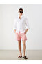Nevavm Short Length Striped Men's Swim Shorts with Difference