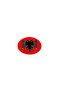 Damla Sticker Albania Flag Round Design Coat of Arms Sticker 7 cm - 2