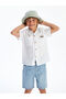 Nevavm Short-Sleeved Printed Boy's Shirt with Difference