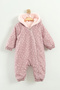 Patterned Baby Girl Winter Zippered Water Repellent Astronaut Jumpsuit