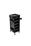 Professional Plastic Salon Trolley with 5 Drawers & Tool Organizer – Black - 3