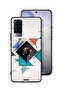 غطاء حماية لهاتف Vivo X60 بأشكال مربعة ومثلثة ونمط تجريدي