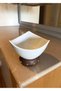 Passion Porcelain Bowl with Wooden Legs Gold Presentation Bowl 15 cm (Salad - Fruit - Nuts) - 6
