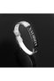 Men's Steel Bracelet - Name Writable Black Plate V White Belt Model • to Lover • to Wife - 3