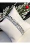 Baguette Waterway Figaro Chain Detailed White Zirconia Stone Steel Bracelet for Lover, Wife, Mother - 3