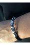Three-Dimensional Intertwined Ring Pattern Steel Bracelet with Leather Cord • Lover in Light Box • Wife Bracelet - 4