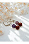 Silver Color Handmade Women Earrings with Amethyst & Jasper Stone Dangle, Purple Red Double Color Earrings - 4