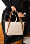 Original Women's Cream Tan Large Size Hand and Shoulder Bag - 7
