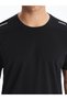 Black Crew Neck Short Sleeve Men's Sports T-Shirt - 3