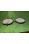 A Pair of Ashtrays with Low Sterling Silver Skin Glass 14 cm Diameter - 2