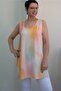 Batik Pattern Thick Strap Combed Viscose T-Shirt