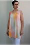 Batik Pattern Thick Strap Combed Viscose T-Shirt - 5