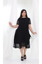 Plus Size Women's Black Lace Pocket Dress - 3