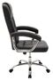 Cira Ergonomic High-Back Black Office Chair Soft PVC Fabric Cushion Computer Chair, Black - 3