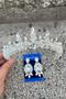Thalia Crown Three Shuttle Earrings Set Silver – Sparkling Evening Dress Accessory with Stones for Bridal Henna Wedding
